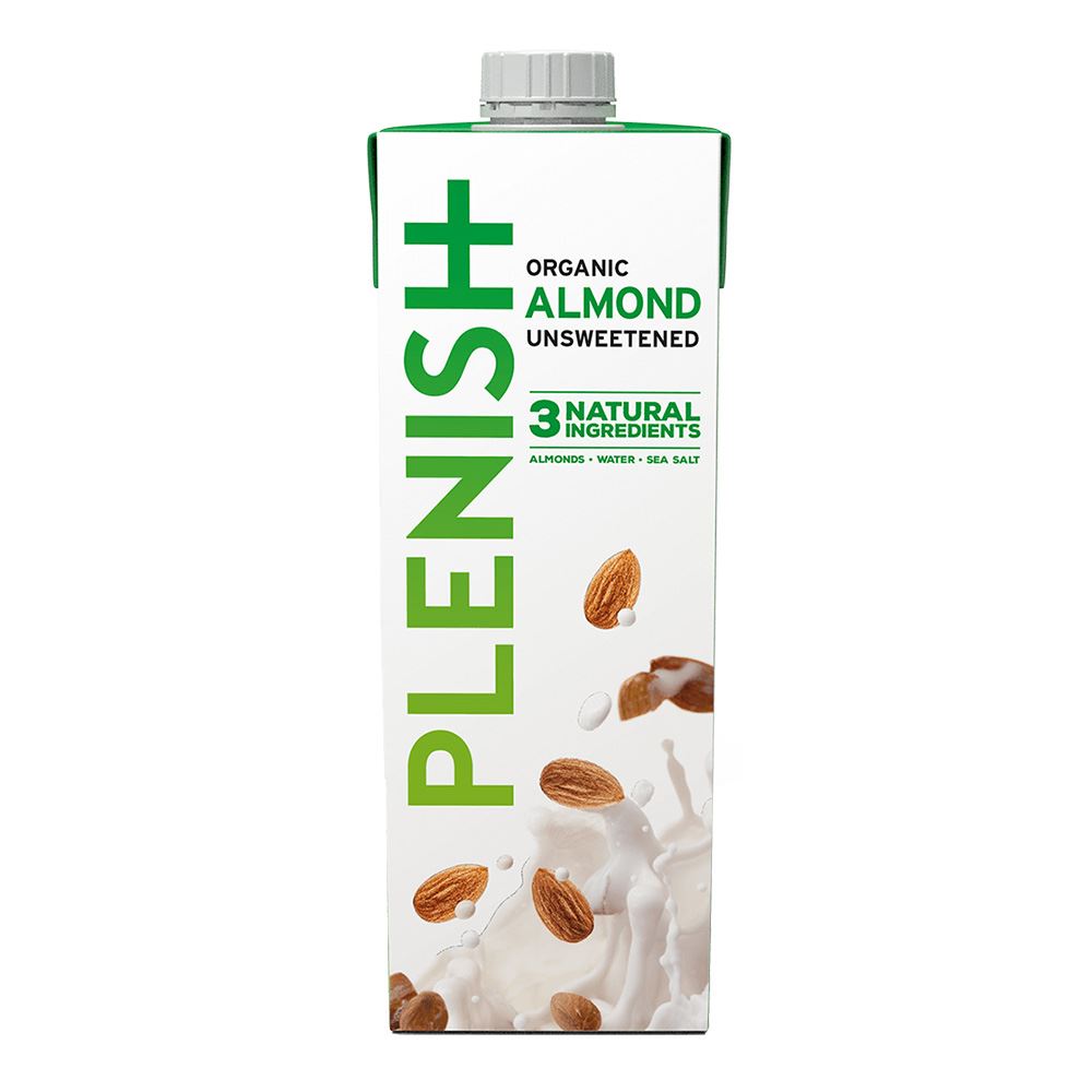Plenish Unsweetened Organic Almond Milk 1L