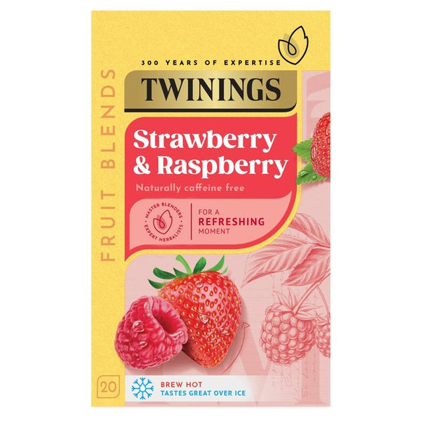 Strawberry & Raspberry Fruit Infusion Flavoured Tea - 20pcs