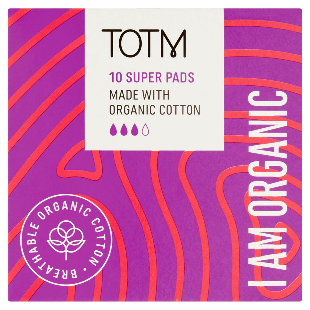 TOTM Super Pads - Organic Cotton Sanitary Pads-  Pack of 10 